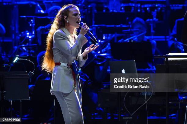 Jess Glynne performs at A Life In Song: Quincy Jones at The O2 Arena on June 27, 2018 in London, England.