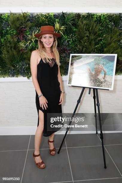 Kylie Olsson attends a private view of photographer Erica Bergsmeds exhibition on June 27, 2018 in London, England.