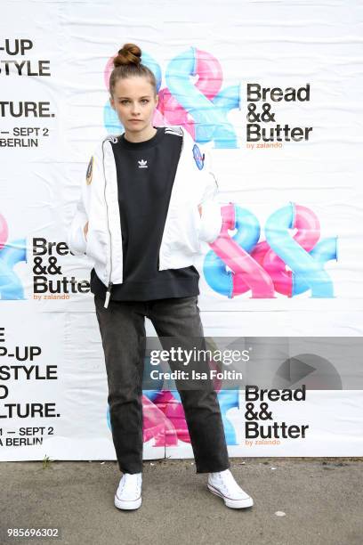 Jasna Fritzi Bauer attends the Bread & Butter by Zalando 2018 - Preview Event on June 27, 2018 in Berlin, Germany.
