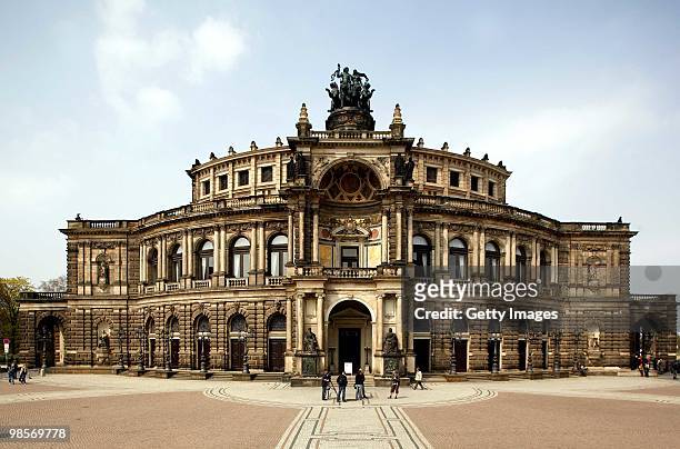 General view during the visit of the Semperoper on April 20, 2010 in Dresden, Germany .