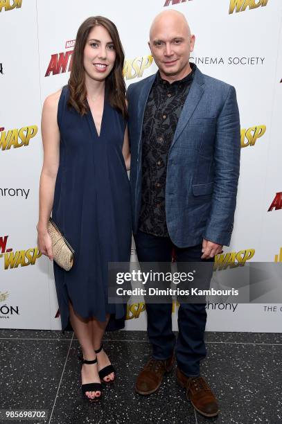 Michael Cerveris and guest attend the "Ant-Man And The Wasp" New York Screening at Museum of Modern Art on June 27, 2018 in New York City.