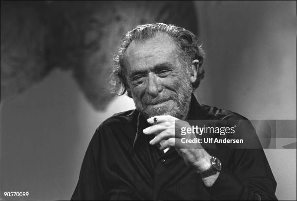 American writer and poet Charles Bukowski appears on talk show "Apostrophes" on September 21, 1978 in Paris,France.