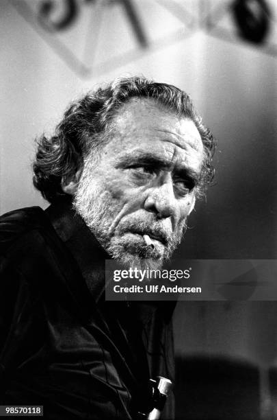 American writer and poet Charles Bukowski appears on talk show "Apostrophes" on September 21, 1978 in Paris,France.