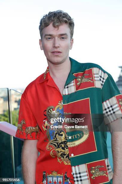 Fletcher Cowan attends the opening of new rooftop bar Savage Garden on June 27, 2018 in London, England.