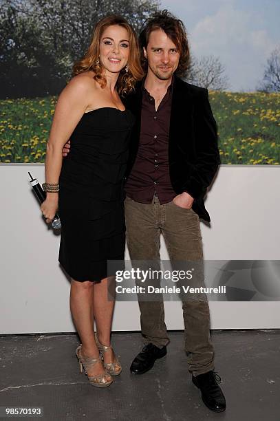 Claudia Gerini and Maarten Baas attend the MINI Countryman Picnic event on April 13, 2010 in Milan, Italy.