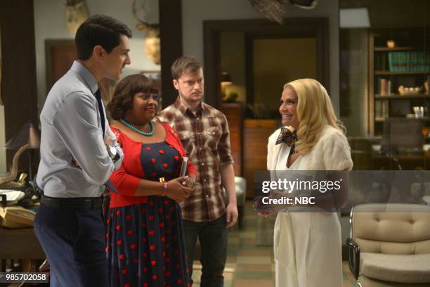 The Timeline" Episode 202 -- Pictured: Nicholas D'Agosto as Josh Segal, Sherri Shepherd as Anne Flatch, Steven Boyer as Dwayne Reed, Kristin...