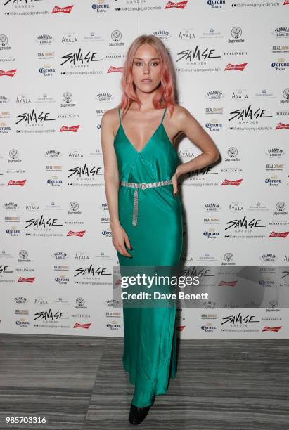 Lady Mary Charteris attends the opening of new rooftop bar Savage Garden on June 27, 2018 in London, England.