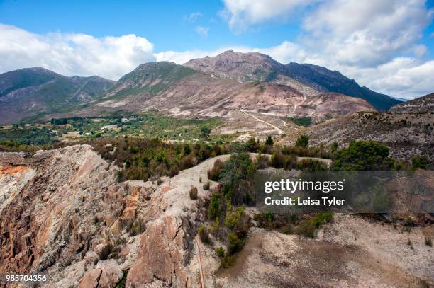 Overlooking the now ghost town of Gormanston, Tasmania. The town was built as the company town for the Mount Lyell Mining and Railway Company...
