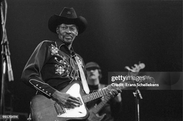 Clarence 'Gatemouth' Brown performs live at Meervaart in Amsterdam, Netherlands on March 19 1988