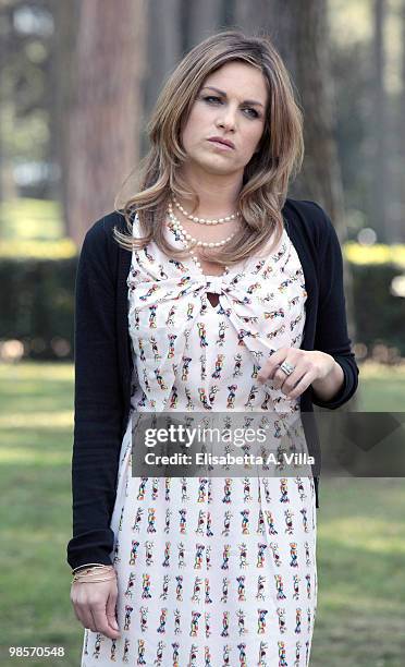 Italian director Nina Di Majo attends a photocall for the movie "Matrimoni E Altri Disastri" at Villa Borghese on April 20, 2010 in Rome, Italy.