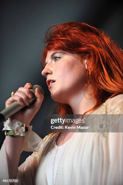 Florence and the Machine performs during the Day 3 of the Coachella Valley Music & Arts Festival 2010 at the Empire Polo Field on April 18, 2010 in...