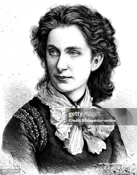 Auguste Wilbrandt-Baudius, born Auguste Baudius, 1. Juni 1843 - 30. MŠrz 1937, was a German Austrian actress, Germany, reproduction of an image,...