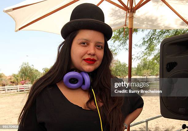 Ana Calderon attends the LACOSTE Pool Party during the 2010 Coachella Valley Music & Arts Festival on April 18, 2010 in Indio, California.