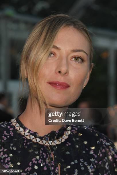 Maria Sharapova attends the Argento Ball for the Elton John AIDS Foundation in association with BVLGARI & Bob and Tamar Manoukian on June 27, 2018 in...