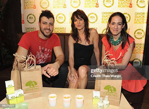 Ryan Star, Juliette Lewis and Jane Lauder attend the Origins Earth Month benefit at Webster Hall on April 19, 2010 in New York City.