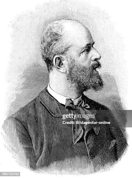 Arthur Gundaccar von Suttner, February 21, 1850 - December 10 was an Austrian writer, digital improved reproduction of a woodcut publication from the...