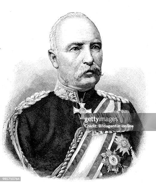 Baron Friedrich Karl Walter Degenhard von Loe, 1828-1908, was a Prussian soldier and aristocrat, Germany, was a commanding general of the 8th Army...