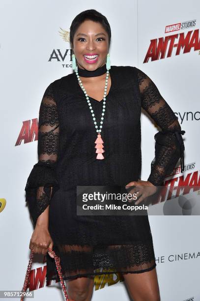 Alicia Quarles attends the screening of Marvel Studios' "Ant-Man and The Wasp" hosted by The Cinema Society with Synchrony and Avion at Museum of...
