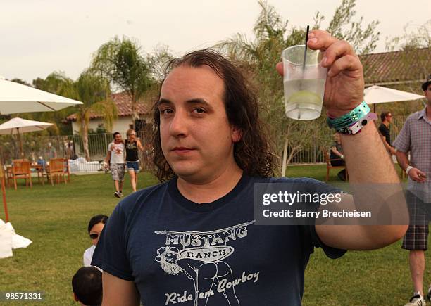 Musician Har Mar Superstar attends the LACOSTE Pool Party during the 2010 Coachella Valley Music & Arts Festival on April 17, 2010 in Indio,...