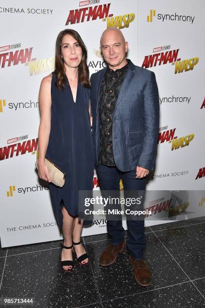 Michael Cerveris and guest attend the screening of Marvel Studios' "Ant-Man and The Wasp" hosted by The Cinema Society with Synchrony and Avion at...