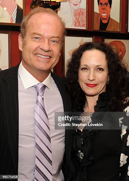 Actor Kelsey Grammer and actress Bebe Neuwirth attend the nominations for the 76th Annual Drama League Awards at Sardi's on April 20, 2010 in New...