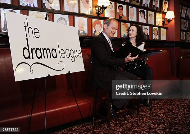 Actor Kelsey Grammer and actress Bebe Neuwirth attend the nominations for the 76th Annual Drama League Awards at Sardi's on April 20, 2010 in New...