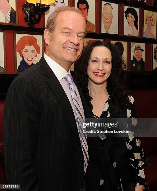 Actor Kelsey Grammer and actress Bebe Neuwirth attend the nominations for the 76th Annual Drama League Awards at Sardi's on April 20, 2010 in New...