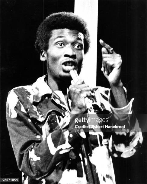 Jimmy Cliff performs live on stage at Hilversum, Netherlands in 1974