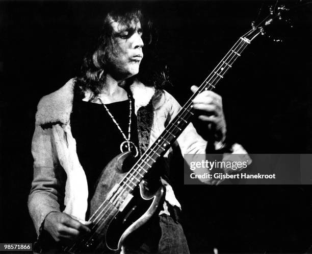 Jack Bruce performs live on stage in Amsterdam, Netherlands in 1975