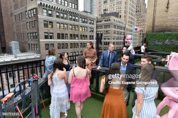 Ronn Torossian and 5WPR staff attend the 5W Summer Party at Magic Hour Rooftop Bar and Lounge at Moxy Times Square at Magic Hour Rooftop Bar & Lounge...