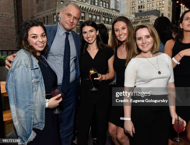 Ronn Torossian and 5WPR staff attend the 5W Summer Party at Magic Hour Rooftop Bar and Lounge at Moxy Times Square at Magic Hour Rooftop Bar & Lounge...