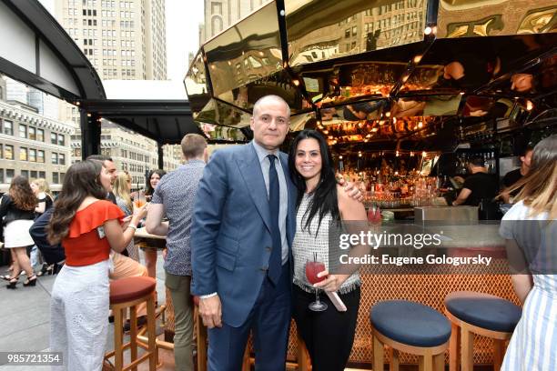 Ronn Torossian and 5WPR staff attend the 5W Summer Party at Magic Hour Rooftop Bar and Lounge at Moxy Times Square at Magic Hour Rooftop Bar & Lounge...