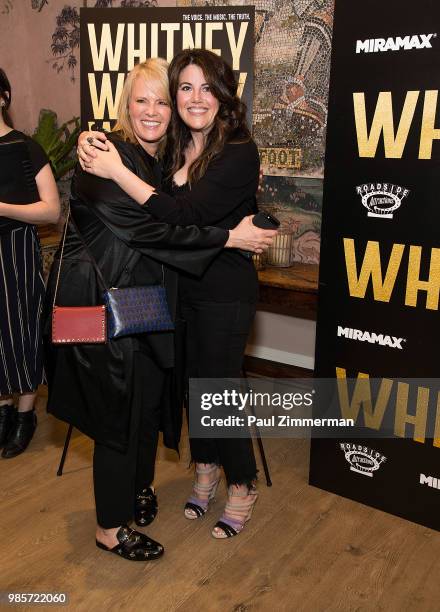 Producer Lisa Erspamer and Monica Lewinsky attend "Whitney" New York Screening at the Whitby Hotel on June 27, 2018 in New York City.