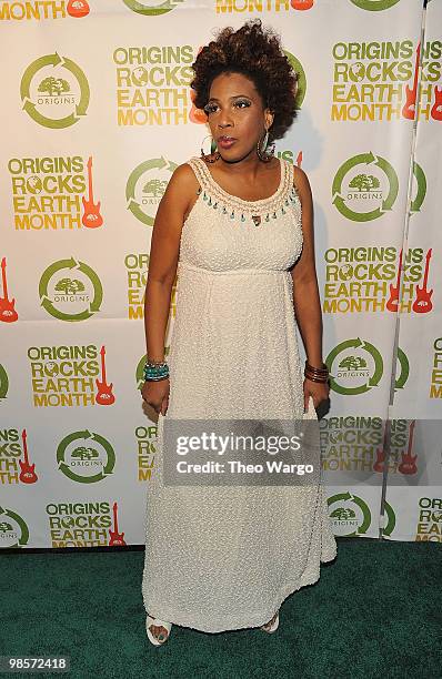 Macy Gray attends Origins Earth Month benefit at Webster Hall on April 19, 2010 in New York City.