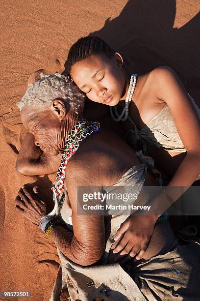 indigenous bushman/san people from namibia - bushmen ストックフォトと画像