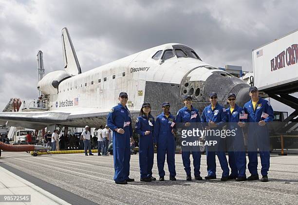 Mission specialists Clay Anderson, Naoko Yamazaki of the Japan Aerospace Exploration Agency , Stephanie Wilson, Dorothy Metcalf-Lindenburger, Rick...