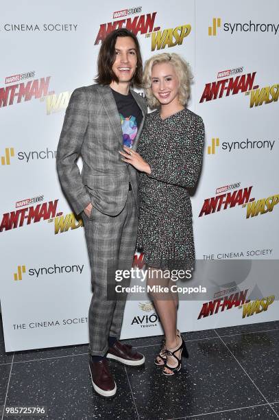 Ian Mellencamp and Jazmin Grace Grimaldi attend the screening of Marvel Studios' "Ant-Man and The Wasp" hosted by The Cinema Society with Synchrony...