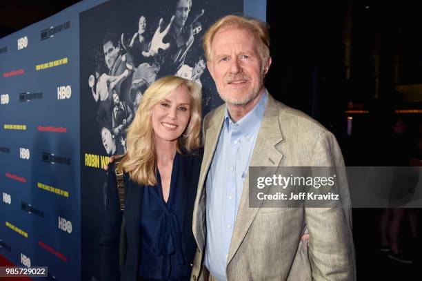 Rachelle Carson and Ed Begley Jr. Attend the Los Angeles Premiere of Robin Williams: Come Inside My Mind from HBO on June 27, 2018 in Hollywood,...