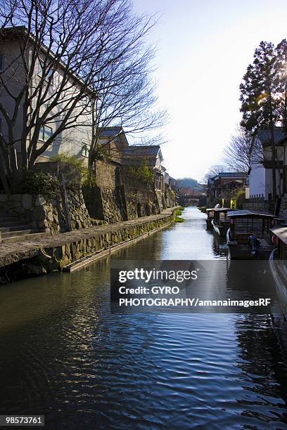 omihachiman river, omihachiman, shiga prefecture, japan - siga prefecture ストックフォトと画像