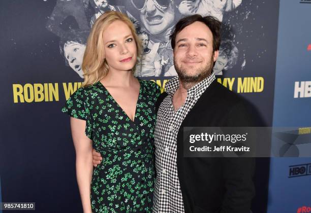 Caitlin Mehner and Danny Strong attend the Los Angeles Premiere of Robin Williams: Come Inside My Mind from HBO on June 27, 2018 in Hollywood,...