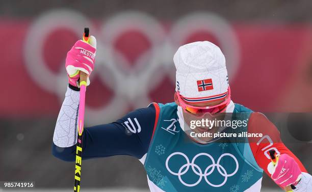 Johannes Hoesflot Klaebo from Norway on track at the Alpensia Cross Country Ski Centre in Pyeongchang, South Korea, 11 February 2018. Photo: Hendrik...