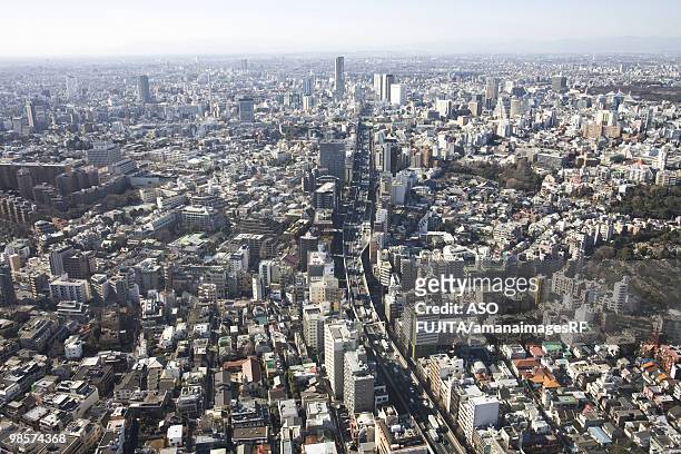 view of city. tokyo prefecture, japan - rf stockfoto's en -beelden