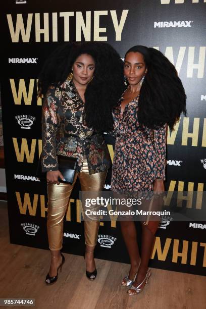 Quann and Cipriana Quann during the "Whitney" New York Screening - Arrivals at the Whitby Hotel on June 27, 2018 in New York City.