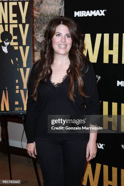 Monica Lewinsky during the "Whitney" New York Screening - Arrivals at the Whitby Hotel on June 27, 2018 in New York City.