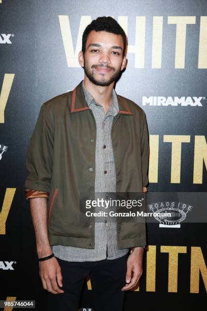 Justice Smith during the "Whitney" New York Screening - Arrivals at the Whitby Hotel on June 27, 2018 in New York City.