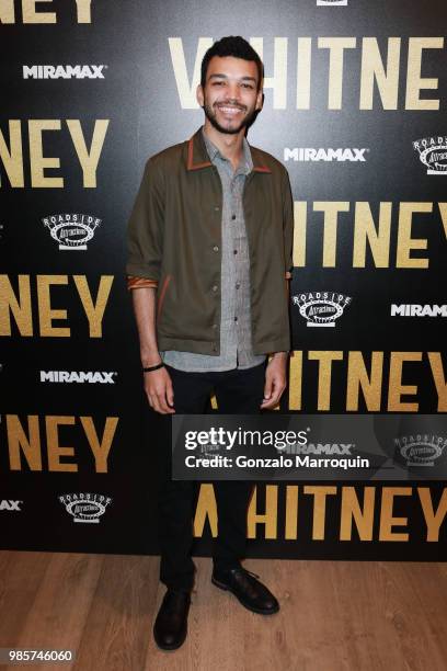 Justice Smith during the "Whitney" New York Screening - Arrivals at the Whitby Hotel on June 27, 2018 in New York City.