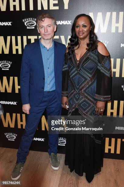 Kevin MacDonald and Pat Houston during the "Whitney" New York Screening - Arrivals at the Whitby Hotel on June 27, 2018 in New York City.