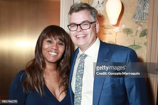 Ellin LaVar and Eric d'Arbeloff during the "Whitney" New York Screening - Arrivals at the Whitby Hotel on June 27, 2018 in New York City.