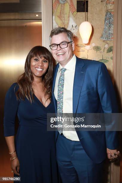 Ellin LaVar and Eric d'Arbeloff during the "Whitney" New York Screening - Arrivals at the Whitby Hotel on June 27, 2018 in New York City.