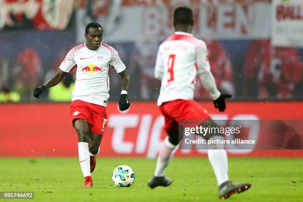 Leipzigs's player Bruma plays the ball at the Red Bull Arena in Leipzig, Germany, 09 February 2018. Photo: Jan Woitas/dpa-Zentralbild/dpa